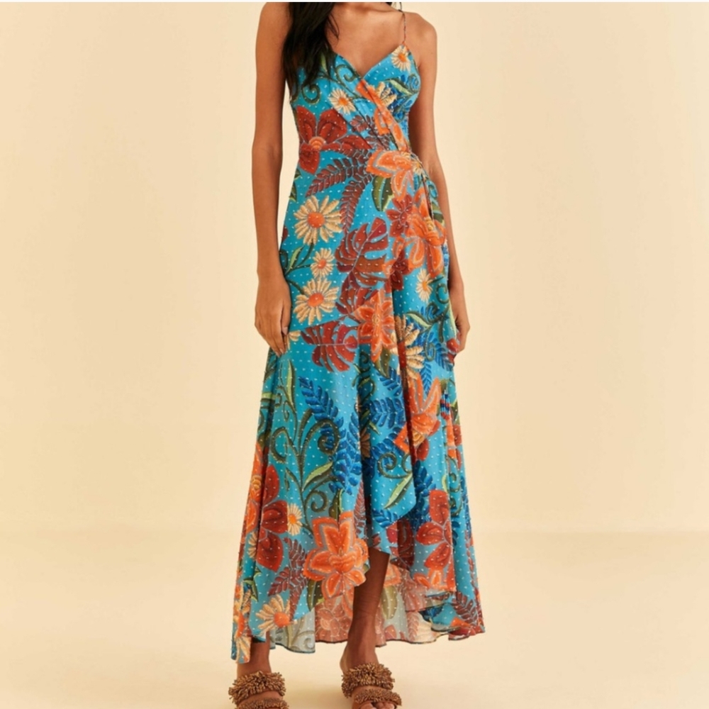 NWT Farm Rio Summer Dream Blue Dress